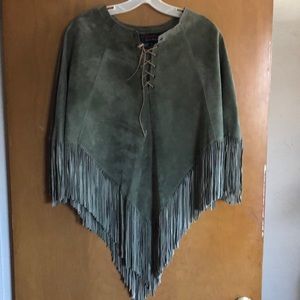 Vintage, suede poncho
